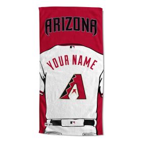 Categories text [Personalization Only] OFFICIAL MLB Jersey Personalized Beach Towel - Arizona Diamondbacks