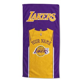text categories [Personalization Only] OFFICIAL NBA Jersey Personalized Beach Towel - Los Angeles Lakers