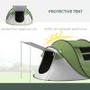 Outsunny Pop Up Tent with Porch and Carry Bag, 3000mm Waterproof, for 2-3 People Camping Hiking