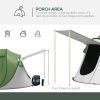 Outsunny Pop Up Tent with Porch and Carry Bag, 3000mm Waterproof, for 2-3 People Camping Hiking